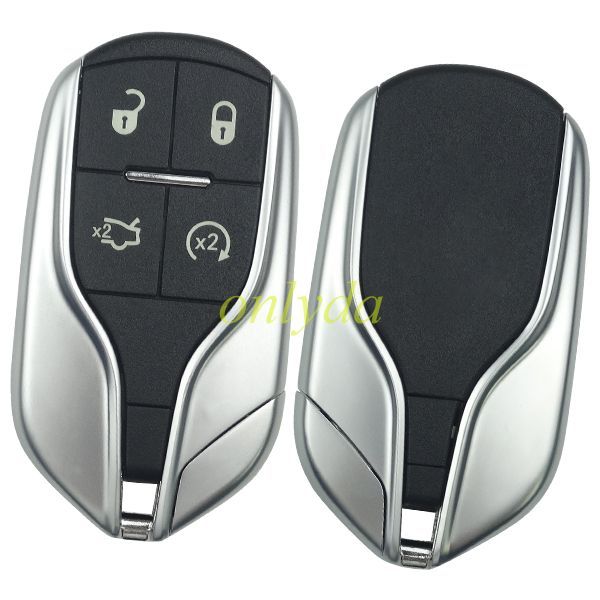 For Maserati 4 button remote key with PCF7945/7953(HITAG2) ID46  433MHz  for  2014-2016 Maserati Quattroporte Ghibli M3N-7393490