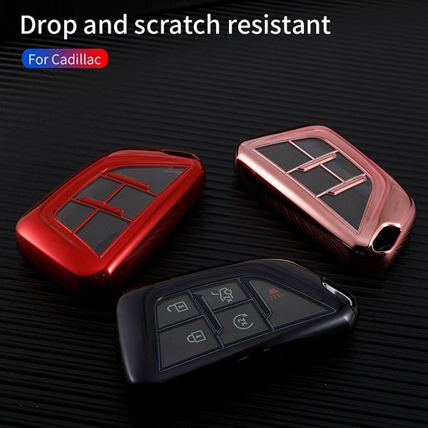 For Cadillac XT5 XT4/XTS/XT6/CT6/ATS-L 5button TPU protective key case , please choose the color