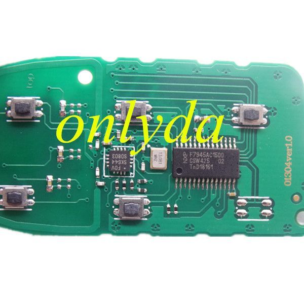 keyless remote key 434mhz- PCF7945/7953 HITAG2 chip with 2/2+1/3/3+1/4+1 button key shell