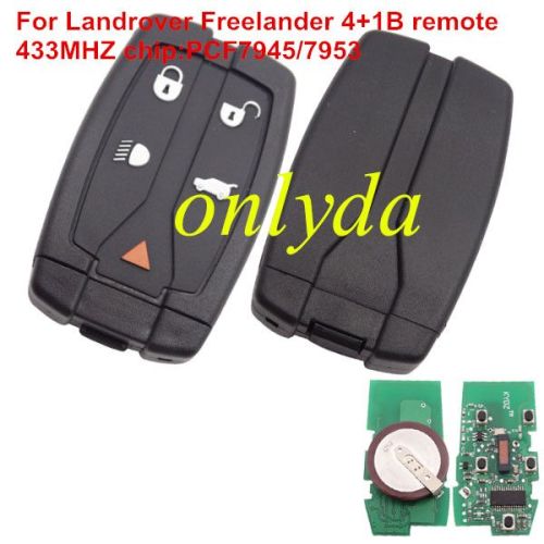 For Freelander  2005-2012 car 4+1B remote Key with pcf7945/7953hip  315MHZ/433mhz