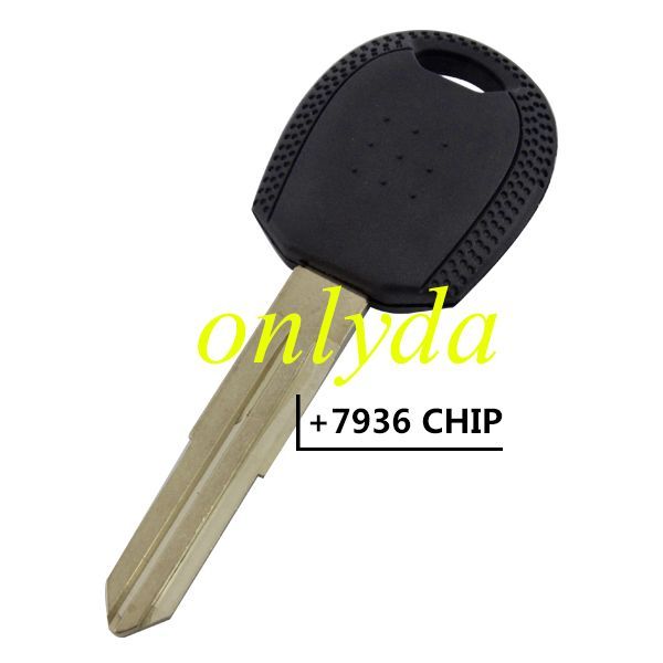 For Kia transponder key with left blade and 7936 chip inside