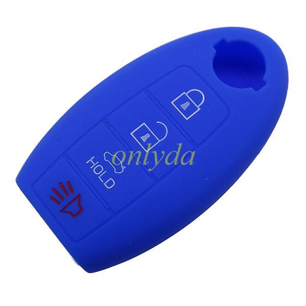 For Nissan 3+1 button silicon case (black,blue ,red. Please choose the color)