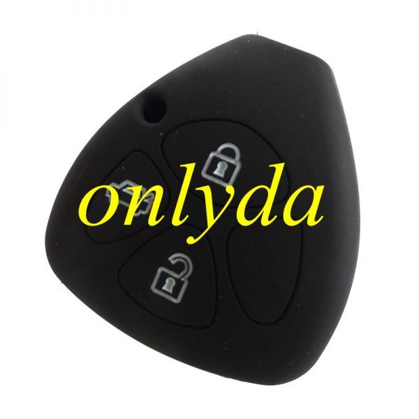 Toyota 3 button silicon case (Black,Blue ,Red. Please choose the color)
