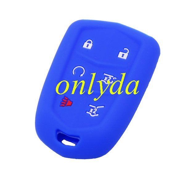 For Cadillac 6 button silicon case