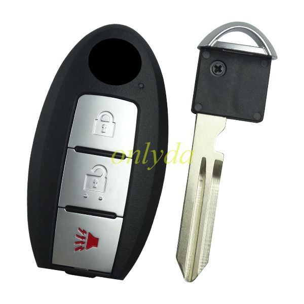 For Nissan 2+1 button remote key with  4A AES chip   434mhz