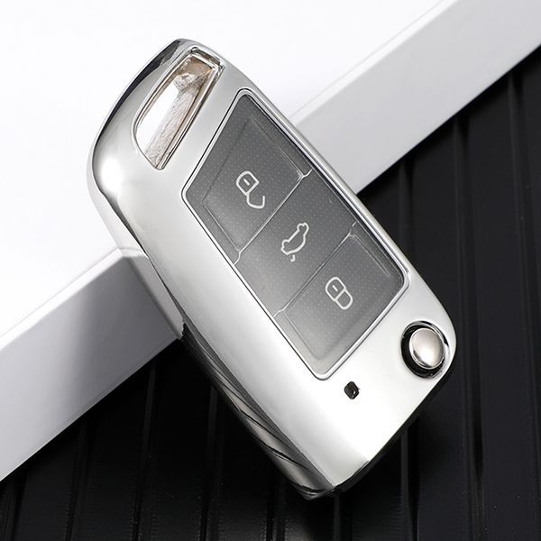 For Passat  TPU protective key case black or red color, please choose