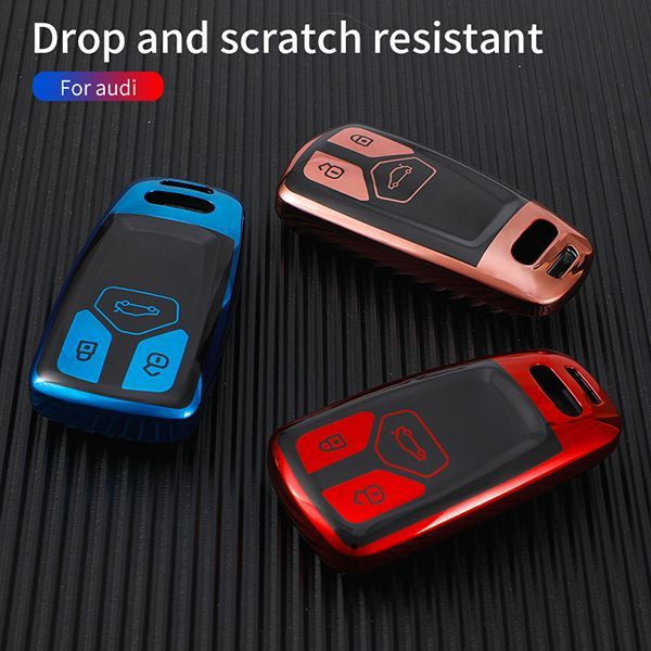 For Audi A4L,Q5L,RS43 button TPU protective key case,please choose the color