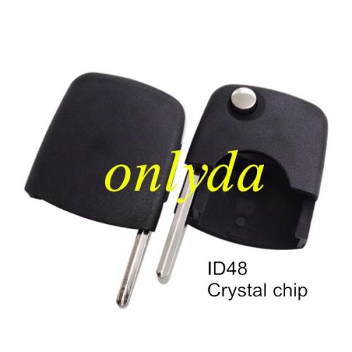 For Audi hu66-remote key head with ID48 Crystal chip inside