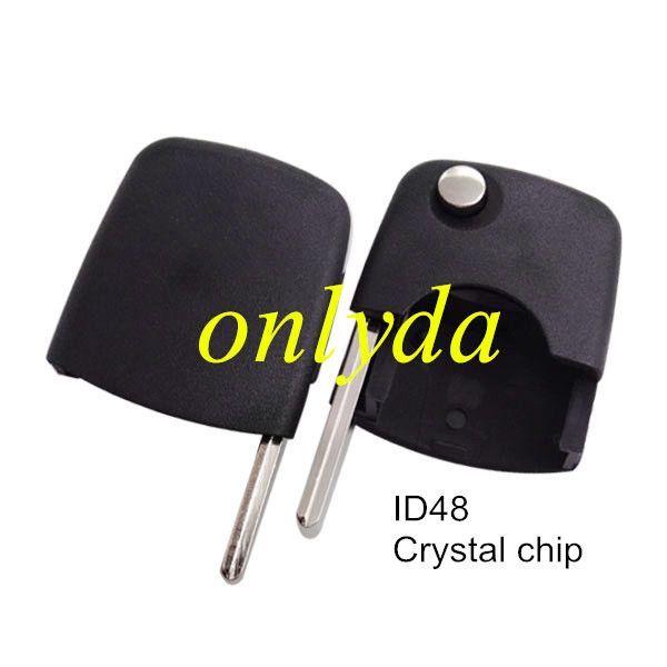 For Audi hu66-remote key head with ID48 Crystal chip inside