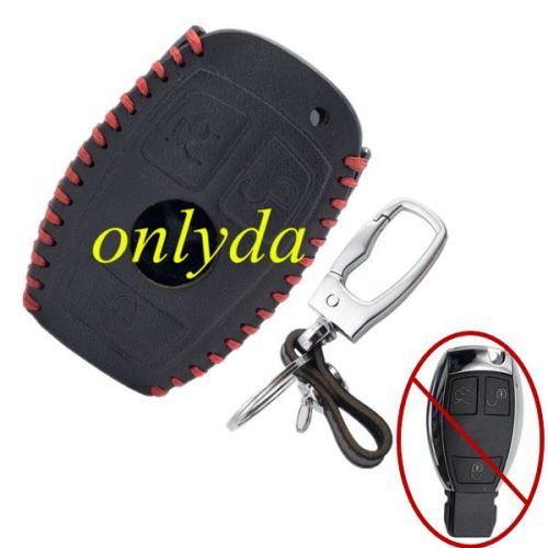 For  Benz 3 button key leather case used C180 C260 C-class E-class GLK ML S-class