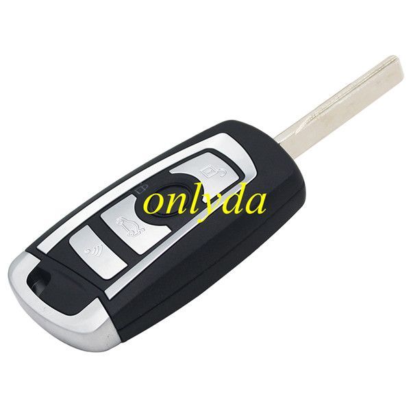 For BMW ews system modified  4 button flip  key blank with HU92 blade