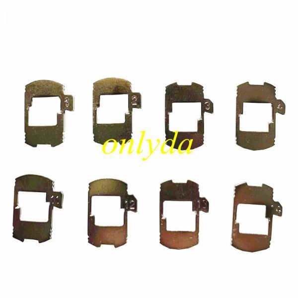 For VW HU162T large lock wafer it contains 1,2,3,4,11,12,13,14 Each part has 20pcs,it is 9teeth and 10 teeth ,same used VW and Audi