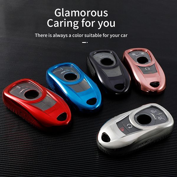 For Buick Chevrolet TPU protective key case black or red color, please choose