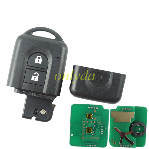 For Nissan keyless smart 2 button remote key 433MHZ with PCF7936 chip without badge