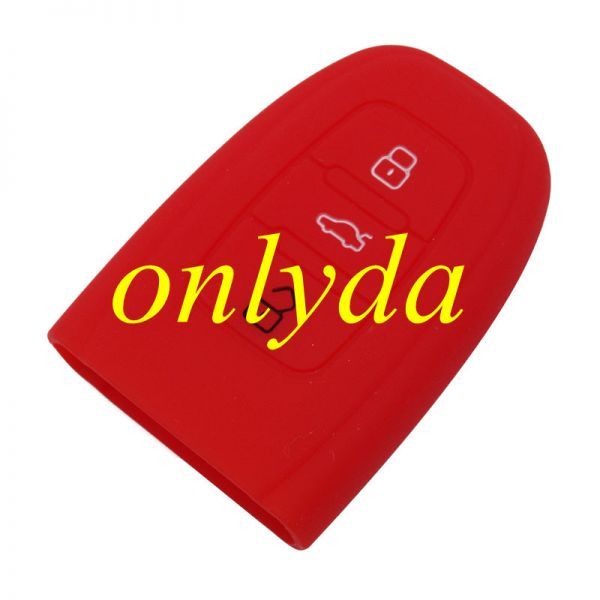 Audi 3 button silicon case (Black,Blue ,Red. Please choose the color)