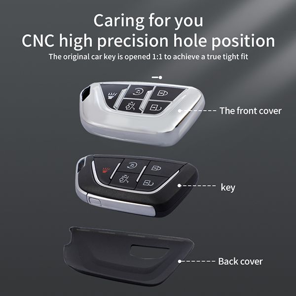 For Cadillac XT5 XT4/XTS/XT6/CT6/ATS-L 5button TPU protective key case , please choose the color