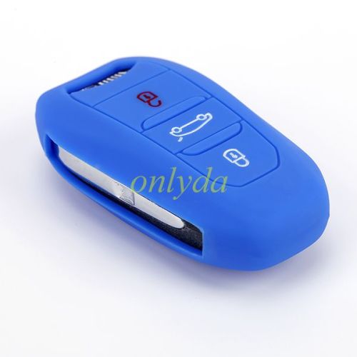For Peugeot, Citroen 2+1 button silicon case (black,blue ,red. Please choose the color)