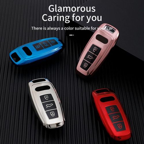 For Audi TPU 3 button TPU protective key case,please choose the color