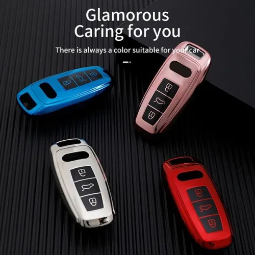 For Audi TPU 3 button TPU protective key case,please choose the color