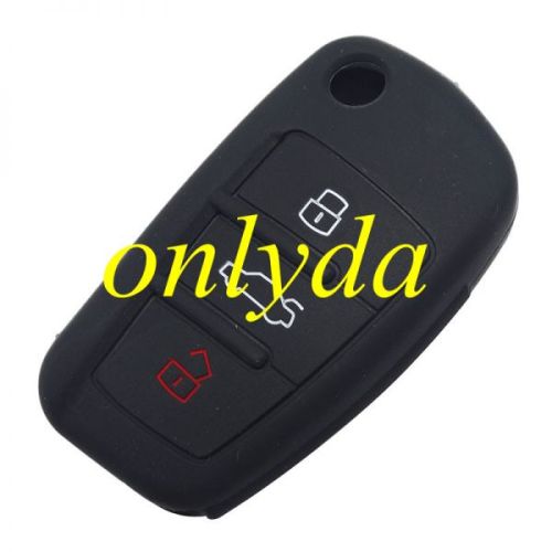 Audi 3 button silicon case (Black,Blue ,Red. Please choose the color)