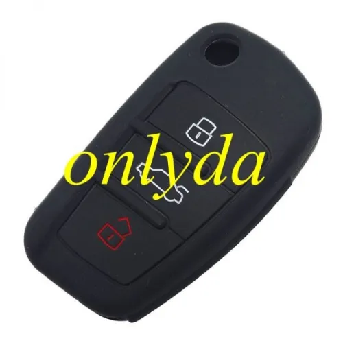 Audi 3 button silicon case (Black,Blue ,Red. Please choose the color)