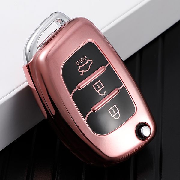 For Hyundai IX25 IX35 3 button  TPU protective key case,please choose the color