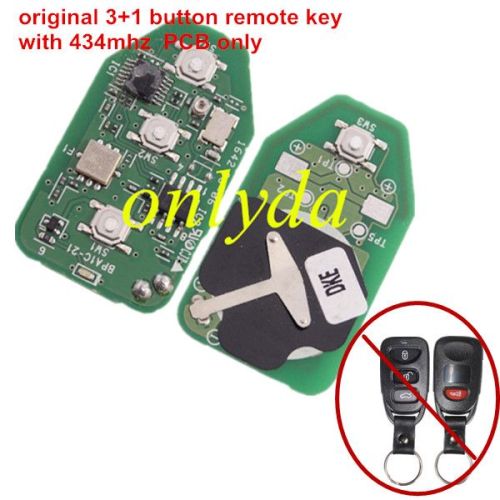 For OEM 3+1 button remote key with 434mhz  PCB only