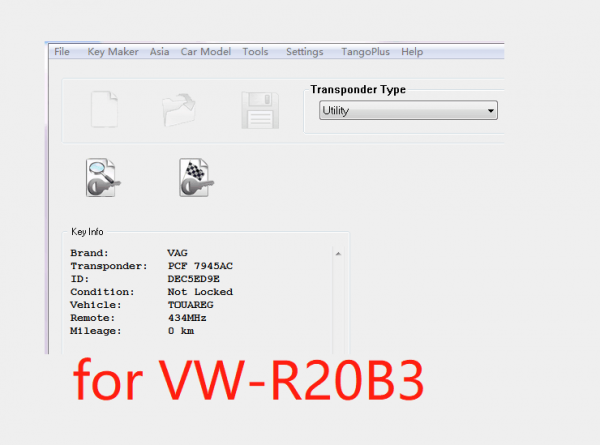For  VW keyless Touareg 3 button remote key with 434MHZ \ 868mhz
