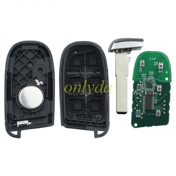 For Jeep 3+1 button smart key with 434mhz with 4A chip for Jeep Compass  included SIP22 key blade FCC:M3N-40821302