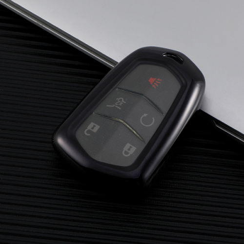 For Cadillac TPU protective key case  black or red color, please choose