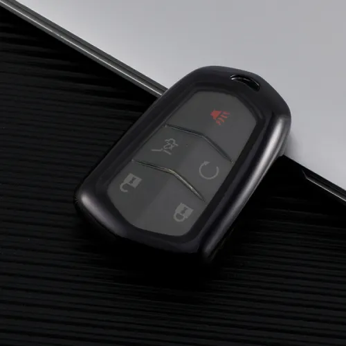 For Cadillac TPU protective key case  black or red color, please choose
