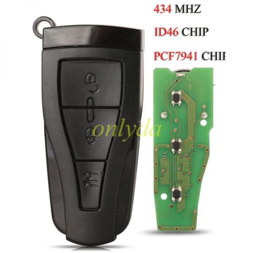 For  Roewe 550 MG550 smart keyless  3 Buttons 434MHZ with PCF7941&ID46 Chip