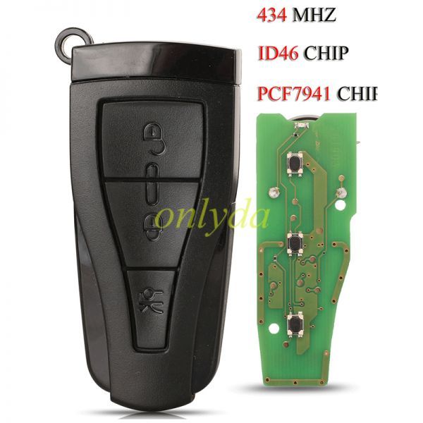 For  Roewe 550 MG550 smart keyless  3 Buttons 434MHZ with PCF7941&ID46 Chip