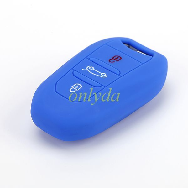 For Peugeot, Citroen 2+1 button silicon case (black,blue ,red. Please choose the color)