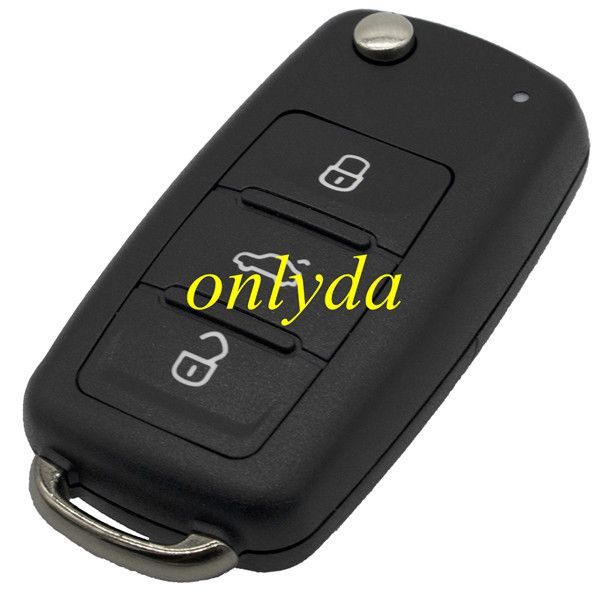 3 button remote keyless-go for 2008-2015 Jetta Tiguan Polo with  ASK 434mhz  chip： ID48  Part Number : 5KO-959-753-AG /5KO-837-202AJ