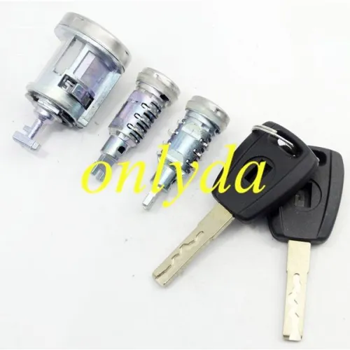 Fiat full set lock (indules ignition  lock,left door lock,right door lock）