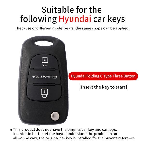 For Hyundai ix35 3 button  TPU protective key case,please choose the color