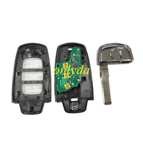 For VW MQB platm modified  3 button flip remote key  with ID48 chip-434mhz