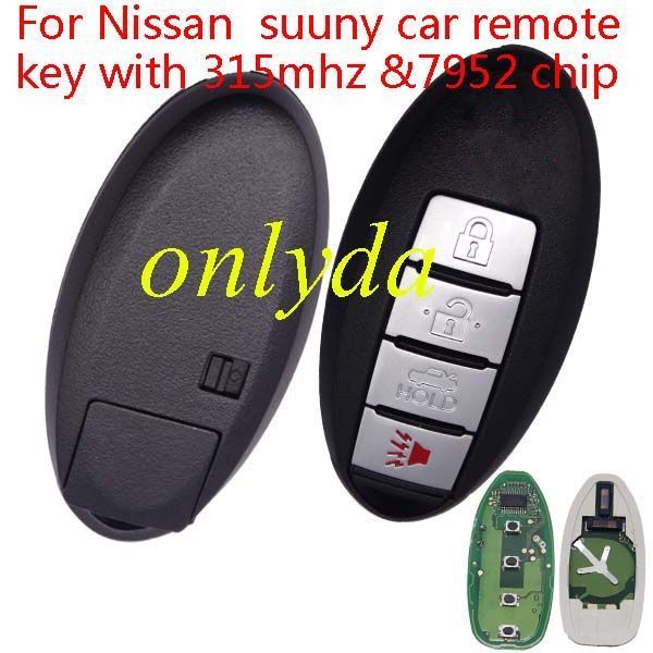 For Nissan  suuny car  remote  key with 315mhz with 7952 chip