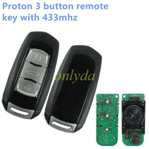 For Proton 3 button remote key with 433mhz