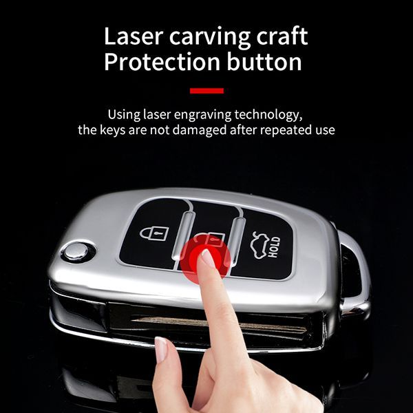 For Hyundai IX25 IX35 3 button  TPU protective key case,please choose the color