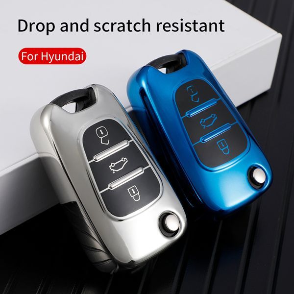 For Hyundai ix35 3 button  TPU protective key case,please choose the color