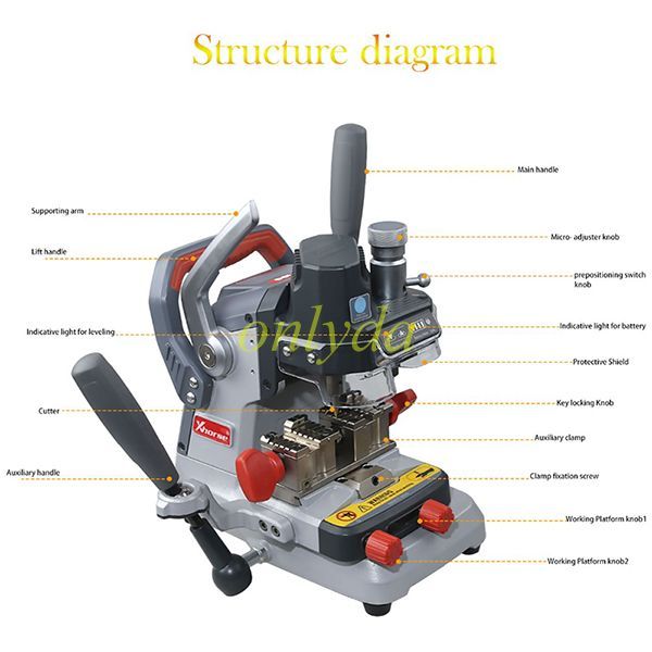 Xhorse Condor DOLPHIN XP007 Manually Key Cutting Machine for Laser Dimple and Flat Keys XP-007