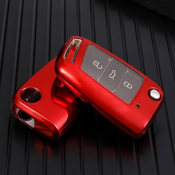 For Passat  TPU protective key case black or red color, please choose