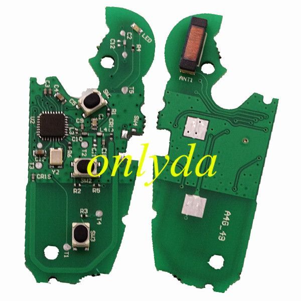KYDZ Audi  A3 S3 MQB 3 button flip remote key with AES 48 Megamos AES MQB48 Chip  P/N: 8V0 837 220  8V0 837 220G 8V0 837 220F 434mhz ASK model 2012 -2015