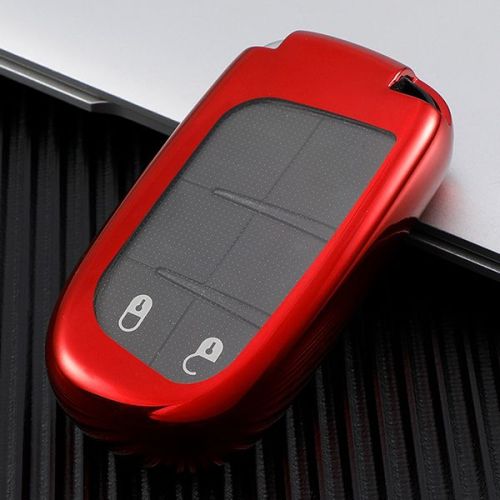 For Chrysler Jeep , Dodge TPU protective key case  black or red color, please choose