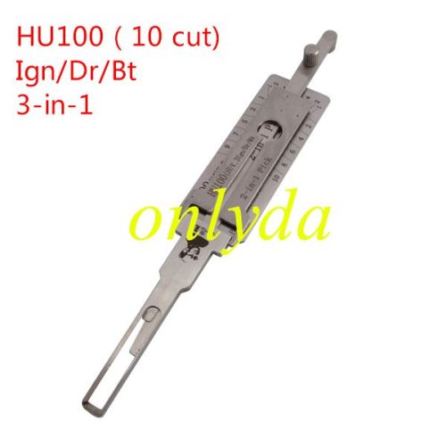 For new Buick,new opel HU100 10cut lock pick and decoder together 3 in 1 genuine