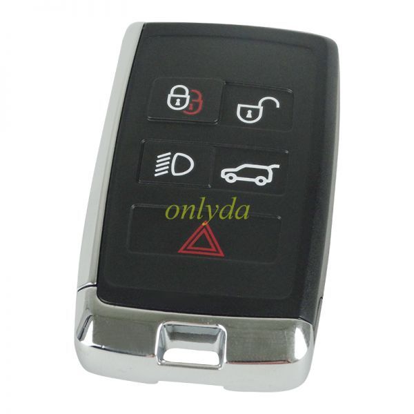 For Landrover smart  freelander  4+1 button remote with 315MH / 434MHZ with  HITAG-PRO(ID49) chip  2017-2020 years                          JLR:JK52-15K601-BG(JK52-15K601-XX)  LERA:5AVC13F08 MODEL:PSFOB     FOBL4LR AftermarketPCB+ original shell