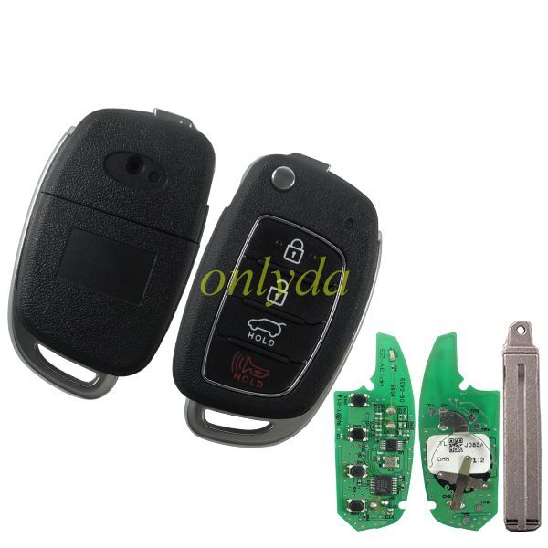 Original Hyundai 3+1 button remote key with 434mhz MP13Y-23 95430D3000 FCCID:TQ8-RKE-4F25 for 2015-2019 Hyundai Tucson chip： 4D70  CHIP-015B1 J085A original PCB + original chip+aftermarket shell