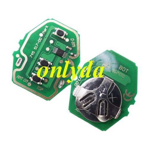 For BMW EWS Systerm 3 button remote key with 4 track blade （with 315/434 mhz)